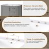 30" Bathroom Vanity With Soft Close Storage - Gray - Image 9