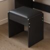 Makeup Vanity Set With Power Outlet, Hair Dryer Holder, And Adjustable Lighting - Black - Image 11