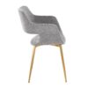 Margarite - Contemporary Dining Chair (Set of 2) - Gold / Gray - Image 3