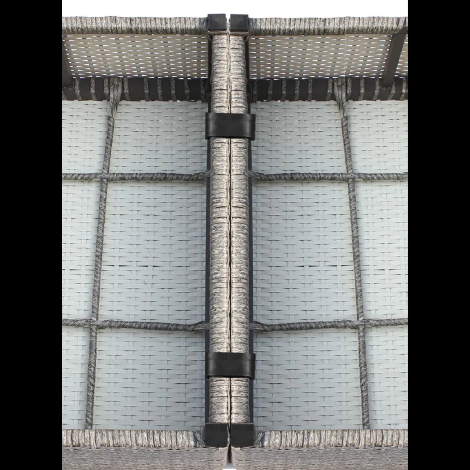 Stylish Outdoor Wicker Sofa And Chair Set With Cushions - Gray Mix - Image 6