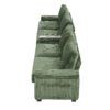 Modern 4 Seater Corduroy Sofa With USB Ports, Hidden Storage Arms, Flip Top Cup Holders - Green - Image 8