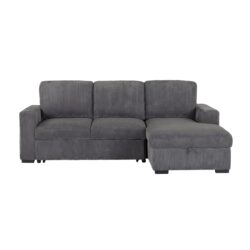 Melody - Sectional Sofa & Pullout Bed - Gray