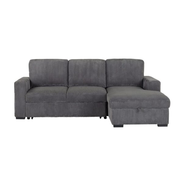 Melody - Sectional Sofa & Pullout Bed - Gray