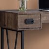 Computer Desk For Home Office, Laptop, Storage Drawers, Transitional - Brown - Image 9