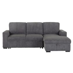 Melody - Sectional Sofa With Cushioning And 100% Fabric - Gray