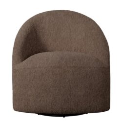 Upholstered 360 Degree Swivel Chair - Chocolate