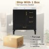 30" Bathroom Vanity Set With Soft Close Doors And Handles - Black - Image 7