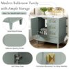 30" Bathroom Vanity Set With Sink, Featuring Soft Close Doors, And 3 Drawer Design - Sage Green - Image 5