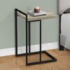Accent Table, C - Shaped, Contemporary And Modern - Taupe - Image 9