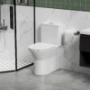 1 Piece Toilet With Dual Flush & Rimless Bowl - Glossy White - Image 4