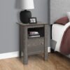 Accent Nightstands, Storage, Transitional - Gray - Image 3