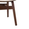 Modern Boucle Fabric Upholstered Side Chair, Bentwood Frame - White / Walnut - Image 10