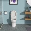 1 Piece Toilet, Soft Closing Seat - White - Image 6