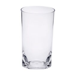 Halo - Oval Acrylic Glasses Drinking (Set of 4) Hi Ball, Bpa Free Plastic Water Tumblers, 15Oz - Clear