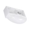 Rectangle Wall Mount Bathroom Sink & Single Faucet Hole - White - Image 9