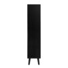 Allen - Rattan 2 Door 1 Drawer Cabinet Shoe Rack For Entrance, Double Layer - Black - Image 10