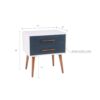 Jeremy - Storage Nightstand With Drawers - Off-White / Navy - Image 3