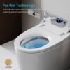 Smart Toilet Bidet Combo With Foot Sensor, LED Display, Heated Seat And Airflow, Ceramic - White - Image 10