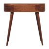 Rounded Small Console Table - Walnut - Image 4