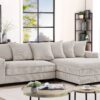 Luxe - Oversized 2 Piece Right Facing Sectional Couches For Living Room, L Shaped Sofa With Chaise - Ivory - Image 6
