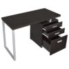 Reversible Office Computer Desk With 3 Drawers - Cappuccino - Image 4