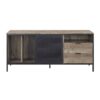 Nantan - Rustic TV Stand - Black / Oak - Image 9