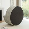 Modern Oversized Round Barrel Accent Chair With Ottoman Velvet Upholstered Lounge Armchair With 5 Pillows For Living Room Or Bedroom - Green - Image 19