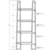Sawhorse - Solid Walnut Veneer And Metal Ladder Shelf - Walnut - Image 6