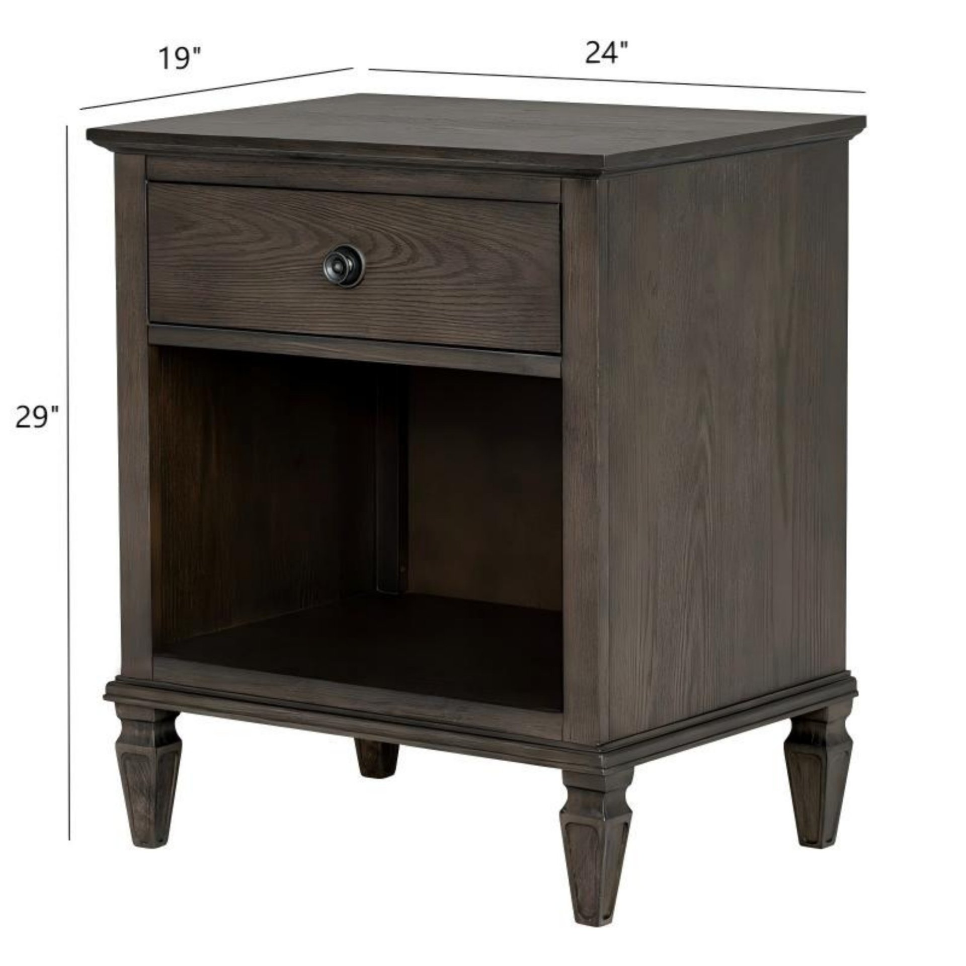 Victoria - Nightstand Antique With Aged - Brown - Image 3