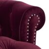 La Rosa - Victorian Chesterfield Tufted Sofa - Burgundy - Image 6