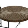Coffee And End Table Set Waterproof Cover, Distressed Cylindrical Design, Legs Classic Rustic Charm (Set of 2) - Walnut Brown - Image 4