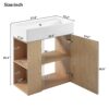 21.6" Floating Bathroom Vanity With Basin And Left Side Storage - Wood - Image 3