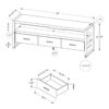 TV Stand, Console, Media Entertainment Center, Storage Drawers, Elegant Design - Brown - Image 4