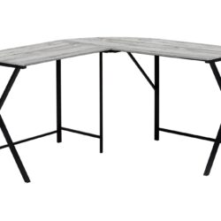 Computer Desk, Home Office, Corner, L Shape, Laptop, Contemporary / Modern - Gray