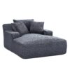 Cloudline - Oversized Chaise Lounge Chair In Soft Corduroy, Modern Comfy Couch With Full Foam Cushioning, Cozy Sleeper Sofabed For Living Room - Gray - Image 10