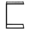 Accent Table, C - Shaped, Contemporary - Gray / Black - Image 2