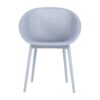 2 Piece Durable Single Chair With Mesh Hollow Out Design - Light Gray - Image 6
