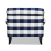 Alana Lawson - Accent Arm Chair Casters - Blue Lattice - Image 4