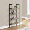 Bookshelf, Bookcase, 4 Tier, Office, Bedroom, Contemporary, Modern - Taupe - Image 6