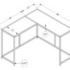 Corner Accent Console Table For Entryway, Marble Look Contemporary & Modern - Black - Image 10