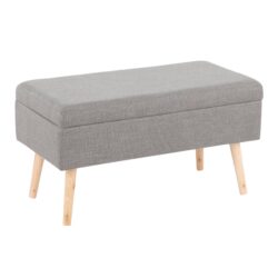 Storage Contemporary Bench - Natural / Gray