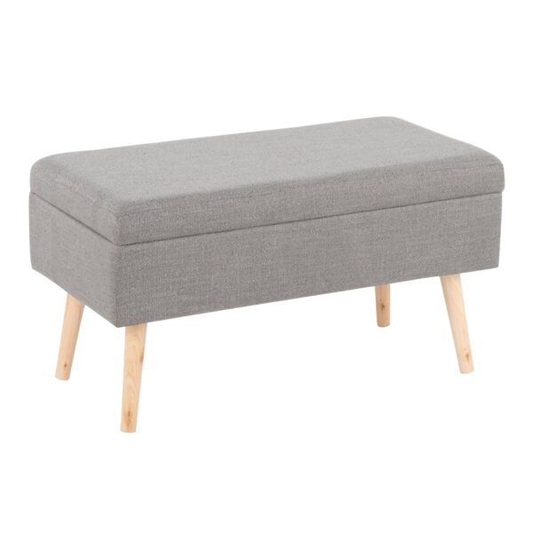 Storage Contemporary Bench - Natural / Gray