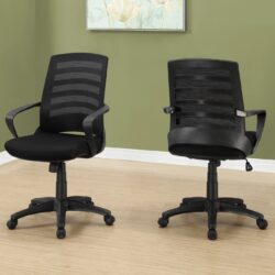 Office Chair, Adjustable Height, Swivel, Ergonomic, Armrests, Mesh, Contemporary & Modern - Black