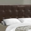 Full Size Bed, Upholstered, Transitional - Brown - Image 2