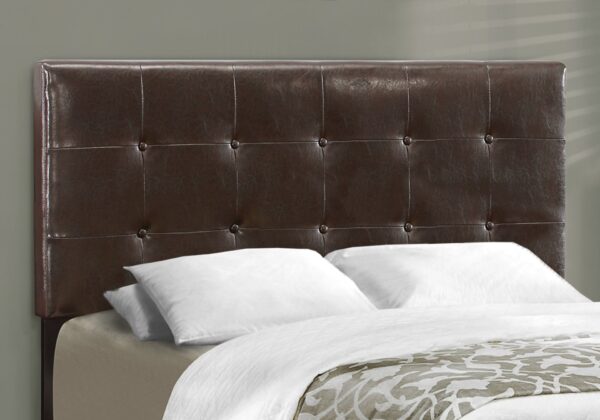 Full Size Bed, Upholstered, Transitional - Brown