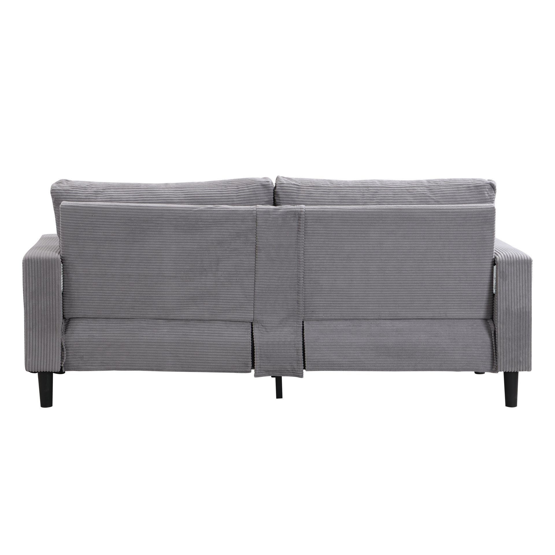 Modern Upholstered 3 Seater Sofa, High Resilience With Wooden Frame - Light Gray - Image 7