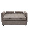 Upholstered Sleeper Bed Sofa With Dual USB Charging, Adjustable Backrest - Brown Gray - Image 12