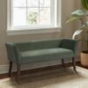 Accent Bench With Padded Low Back And Flared Arms - Green - Image 5