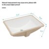 Undermount Rectangular Bathroom Sink With Overflow - White - Image 3