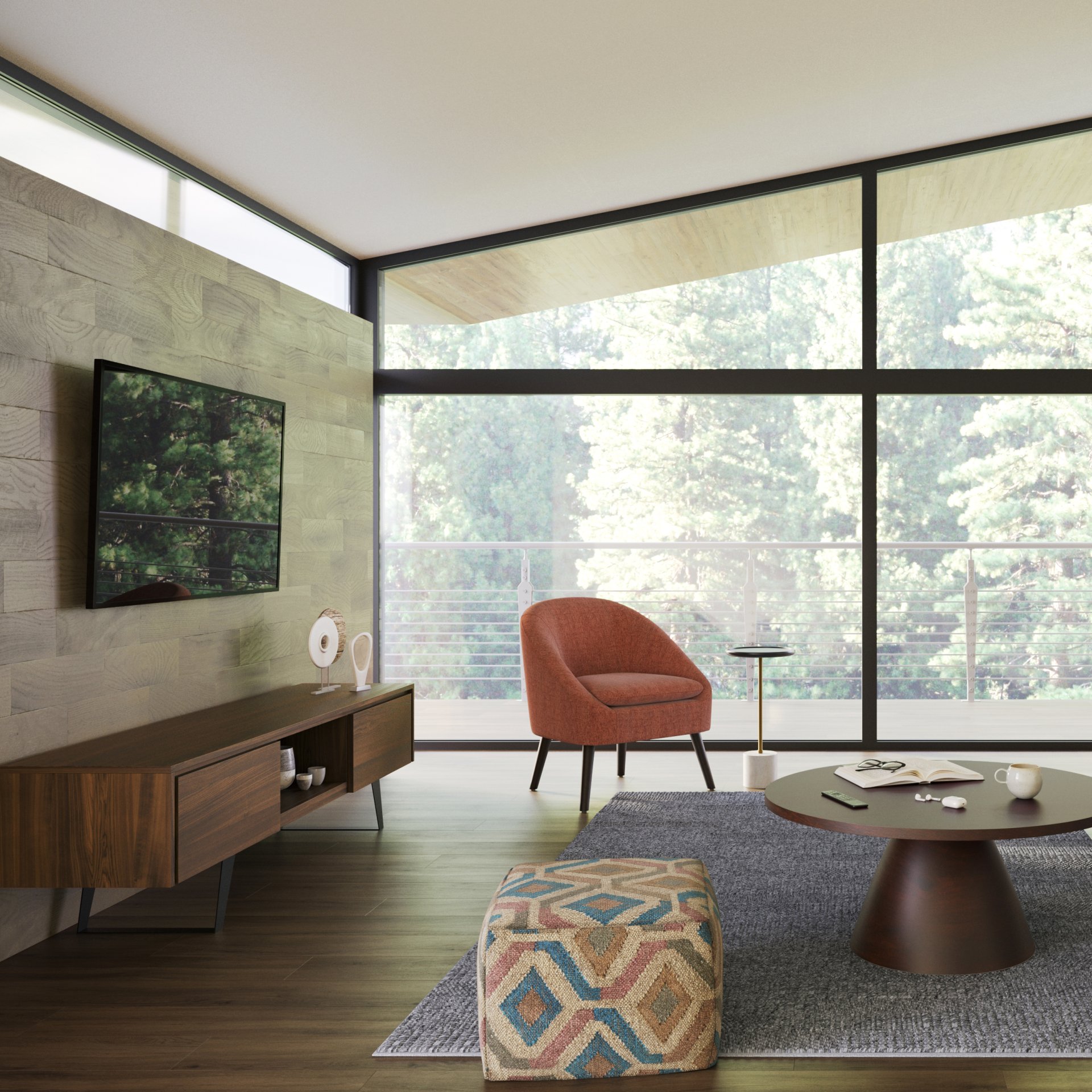 Lowry - Handcrafted TV Media Stand - Walnut - Image 11